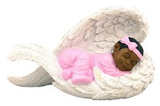 United Treasures African-American Baby Girl in Angel Wing,Sculptures & Figurines picture