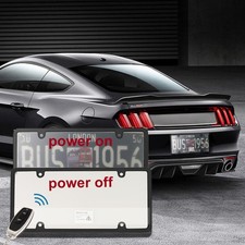 2PCS | Front & Rear PTP Electronic Automobile License Plate Blur Cover & Frame picture