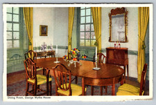 c1940s Dining Room George Wythe House Virginia Postcard picture