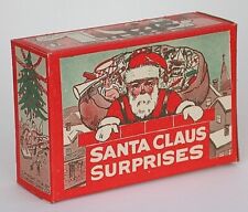 1924 Candy Box Santa Claus Dime Store Antique Original Container Vintage NOS picture