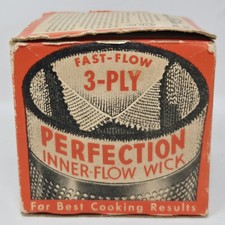 Vintage Perfection Inner Flow Wick 3 Ply NOS Open Box Kerosene Stove Heater  picture