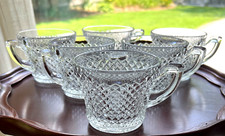 Set of 6 Westmoreland Clear English Hobnail 2 1/2