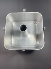 Vintage COMET Angel Food Cake Pan Square 9x9x4 Aluminum 2 Piece with Cooling Leg picture