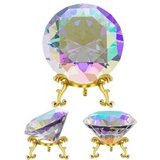 Large 100mm Crystal Fake Diamond Paperweight - Rainbow Maker & Nail Art Decor picture