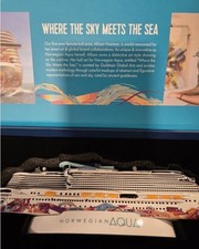 NCL NORWEGIAN AQUA Inaugural Cruise Ship Model - Brand New In Box picture