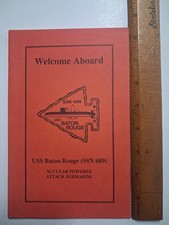 1970s-80s USS BATON ROUGE Nuclear Sub US NAVY Welcome Aboard KOLBECK picture