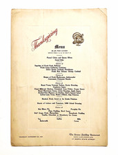 Antique 1921 Thanksgiving Menu The Stevens Building Restaurant Chicago picture