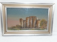 VINTAGE JEFFERSON MEDICAL COLLEGE REVERSE PAINTING ON GLASS WOODEN FRAME picture