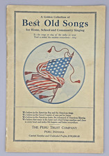 1918 Golden Collection of Best Old Songs Peru Trust Co Peru Indiana VTG picture