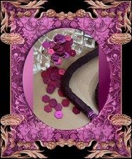 Antique Spangle Sequins Fuchsia Octagon Flat Metal 5MM Rare Germany 1910 Lot NOS picture