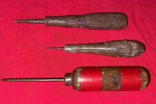 Ice Pick Awl Lot of 2 plus Handmade Tool Possibly Screwdriver picture