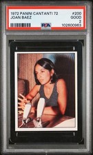 JOAN BAEZ 1972 Panini Cantanti 72 #200  Rock and Roll Hall of Fame PSA-2 picture
