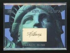 Aaron Burr ~ Signed Autographed 2004 Topps American Treasures Card Auto 1/1 picture