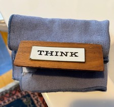 1960’s vintage IBM THINK desk plaque picture