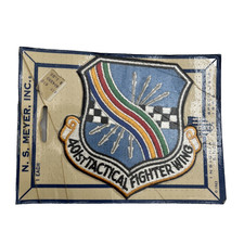 Vintage N.S. Meyer USAF Tactical Fighter Wing Patch NOS 1963 Original Packaging picture