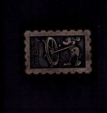 EuroDisney Steamboat Willie Stamp Bronze (Version 2) Pin~Pin# 26899~EUC picture
