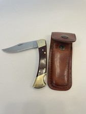 Vintage Sears Stainless USA 95416 Lockback Pocket Knife With Sheath picture