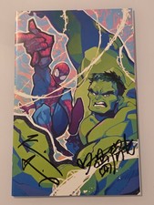Signed By Kevin Smith & Rose Besch SPIDER-MAN/HULK: FIRE AND BRIMSTONE #1 W/COA picture