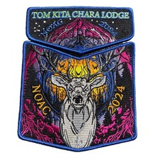 RARE TOM KITA CHARA LODGE 96 BSA SAMOSET FLAP 2024 NOAC 2-PATCH ZOMBIE DEER picture