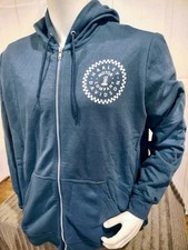 Harley Davidson Motor Company #1 Men's Motorcycle Blue Full Zip Hood Jacket XL picture