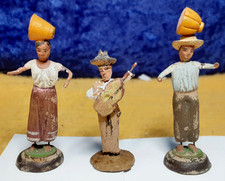 Set of 3 Vint. mini figurines; Mexico; 1950's/60's; VG+ picture