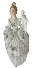 Porcelain Figurine, Victorian Lady with Bird, 7 1/4