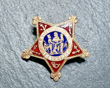 1861-1866 LADIES OF GAR GOLD FILLED ENAMEL STAR 1
