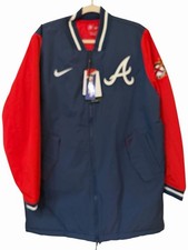 Atlanta Braves Men Authentic Collection Dugout Jacket L New $200 picture