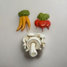 Vintage Homco Inc Vegetable Wall Hangings Carrots Radishes Mushrooms Circa 1982 picture