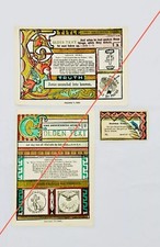 Antique c1883 Bible Lesson Cards #1 & #2 Illuminated Lessons Church Religious VG picture