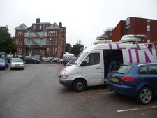 Photo A2 Exeter : Car Park An ITN news van has arrived to capture the ev c2010 picture