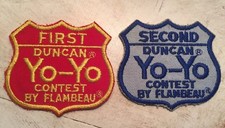 Lot Of 2 Vintage 195Os FIRST SECOND CONTEST DUNCAN YO YO Collectible Patch Toy picture