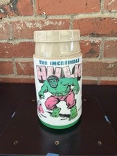 VINTAGE 1978 THE INCREDIBLE HULK MARVEL COMICS THERMOS BY ALADDIN NICE GRAPHICS picture