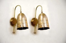 Set Of 2 Pcs Rare Perforated Raw Metal Wall Sconce Italian Lighting Italian Lamp picture