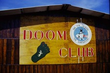 c1960's Kodachrome 35mm Slide, DOOM CLUB Da Nang Vietnam Air Force red blue picture