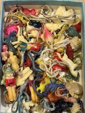 Vtg 1930-40's Celluloid Cracker Jack Gumball Charm Prize Toy Lg Lot Orig Strings picture