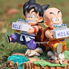 Funny Son Goku & Kuririn MilkMan Style Figure PVC Statue Toy Anime Dragon Ball picture
