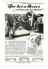 1937 HOOVER Vacuum Cleaner Model 25 cleaning ensemble Christmas gift Vintage Ad picture