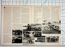 Vintage Mid America Nationals Motorcycle Drag Racing Magazine Page La Rue Ohio picture