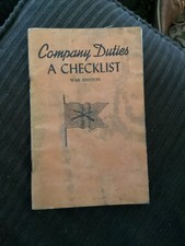 Original 1942 ÙS Infantry Company Duties Checklist Booklet Rare Issued WW2 Item picture