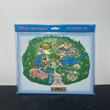 Vintage Disney Animal Kingdom Pin Collector's Map W/ 1 Pin RARE  picture