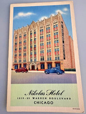 Vintage Nikolas Hotel Linen Postcard CHICAGO - Unused picture