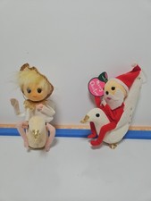 Vintage Felt Flocked Santa Angel Pixies Japan Kitch MCM picture