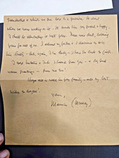 Hand Written Personal Family Letter Written by MAURICE SENDAK In 1974 Signed picture