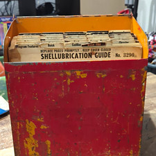 Shell Lubrication Guide No. 3290 Metal File Box w/ Index Cards, Gas & Oil picture