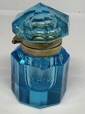 Antique Inkwell Biedermeier Azure Crystal Inkwell c. 1830 picture