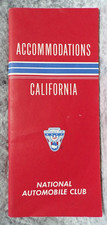 1968 NATIONAL AUTOMOBILE CLUB CALIF. ACCOMMODATIONS ADVERTISING BROCHURE BOOKLET picture