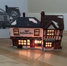 Deptartment 56 Dickens Village Old Curiosity Shop Rare Book Store 5905-6 Lighted picture