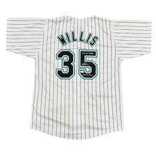 Dontrelle Willis Autographed Florida Marlins (Pinstripe #35) Custom Jersey w/ 20 picture