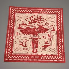 Swig Drinks Speed Shop Open Road Bandana Red White NWOT Limited Edition Merch picture